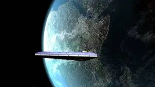 Black triangle UFO above Earth - 2