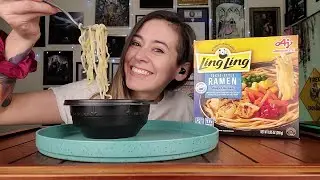 Trying FROZEN Tokyo Ramen 🍜 Ling Ling MUKBANG