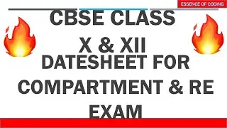 cbse datesheet for class 10 and 12 |  unsatisfied result | re exam | private | compartment |