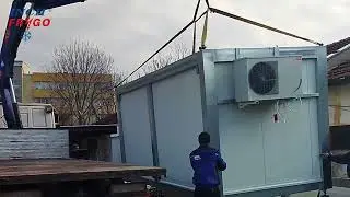 натоварване на хладилен контейнер 20 ft.