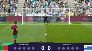 Portugal vs Uruguay penalty shootout | Ronaldo vs Suarez - eFootball PES 2021