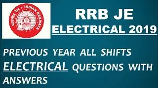 RRB JE Previous  papers | All Shifts Electrical Questions|