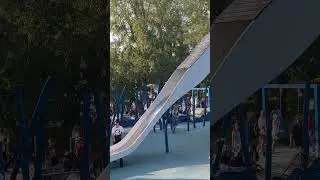 Детская площадка с горкой в Парке Горького на Крымском валу