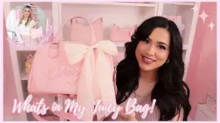 WHAT'S IN MY PINK JUICY COUTURE BOWLER BAG! COLLAB W @FABIOLAG