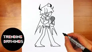 How To Draw FNF MOD Character - Selever Easy Step by Step