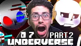 FATAL ERROR VS CROSS and CRINK!? (Cross x Ink) | UNDERVERSE 0.7 Part 2 [By Jakei] REACTION!!!