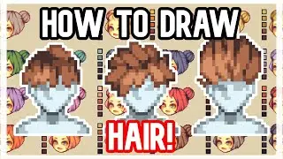 Pixel-art tutorial : How to draw Hair!