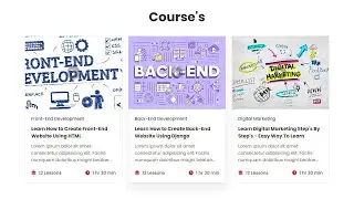 Create A Course Section With Popup Box Only Using HTML And CSS