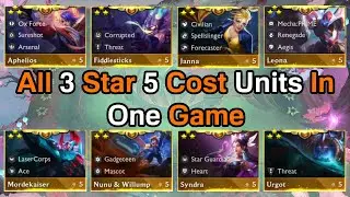 ALL 5 Cost 3 Star Champions In ONE Game | TFT Set 8