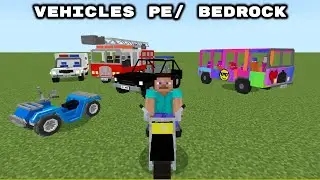 Best vehicles mod mcpe/ bedrock 1.19+