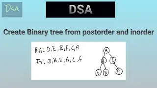 create binary tree using postorder and inorder traversals