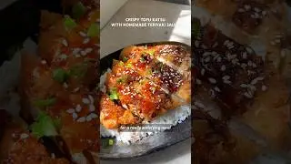 Crispy tofu katsu with homemade teriyaki sauce 🫶🏼 #shorts #tofu #recipes