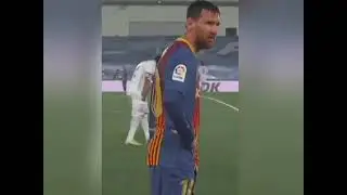 Leo Messi caught shivering in a cold night in Madrid.