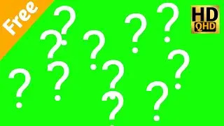 question mark green screen ।। No Copyright 