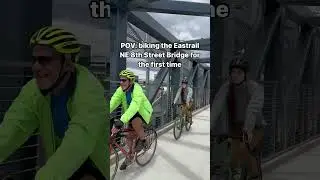 biking the Eastrail NE 8th Street Bridge for the first time