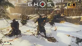 Ghost Of Tsushima: Brutal samurai combat.4K HDR [60 FPS]  #ghostoftsushima #jinsakai #samurai #viral
