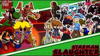 STARMAN SLAUGHTER But Every Turn Different Character Sings 😼🎶 (FNF: Mario's Madness V2)