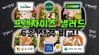배달되는 프랜차이즈 닭가슴살 샐러드 6종 전격비교🔥닭가슴살 함량&야채 구성&칼로리&영양성분&가격까지💫