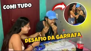 DESAFIO da GARRAFA com COMIDA - quem acertar a garrafa come a pizza😱 o final😱