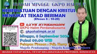IBADAH MINGGU, Tanggal 8 September 2024 Jam 9:00 - GKPO Halim Perdanakusuma