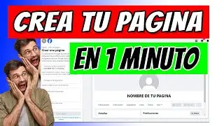 COMO CREAR UNA PAGINA DE FACEBOOK EN SOLO 1 MINUTO