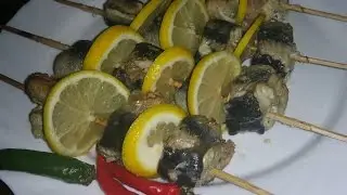 Запечённый угорь на шпажках. Ооочень вкусно!!!!