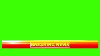 News LowerThird Green Screen Braking News Red Coler free