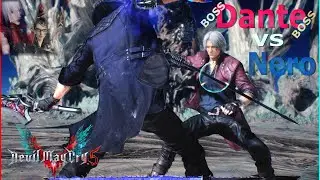 Devil May Cry 5 - Nero vs DANTE BOSS BATTLE MOD (Mission 21😀😀ha ha)