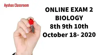Online Exam Biology for High School Students 2020 #chapter2biology  #ayshasclassroom