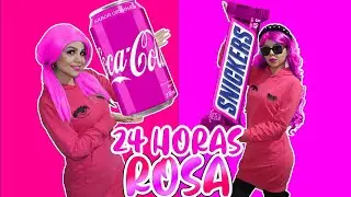 24 HOURS eating everything PINK - my pink world / MALI AND EMITA