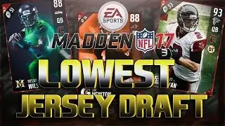 LOWEST JERSEY NUMBER DRAFT! | Madden 17 Draft Champions,m