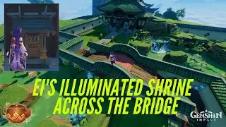 Ei's Illuminated Shrine Across the Bridge - Serenitea Pot | Genshin Impact