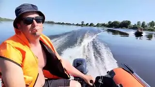 Покатухи по р.Оке лодка Kitt boats 370 НДНД и мотор Tarpon 9,9.