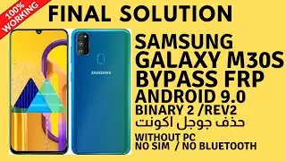 Samsung M30s M307F FRP Bypass 9.0 Without PC New Security 2020 | M307F U2 FRP Reset_ 100%