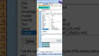 Add India code  mobile number in Ms Excel .