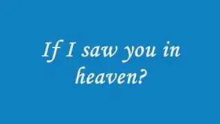 Tears in Heaven (lyrics)