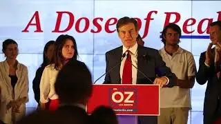 Dr. Mehmet Oz speaks to supporters on election night