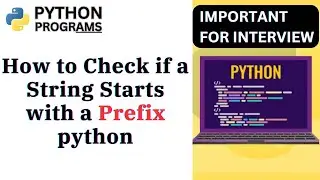 How to Check if a String Starts with a Prefix | Python prefix problem