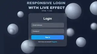Responsive Glass Login Page Design with Bubble Animation | HTML CSS