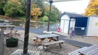 Small gauge railway at Peasholm park , Scarborough.