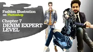 Make Denim in Photoshop│ Fashion illustration Photoshop