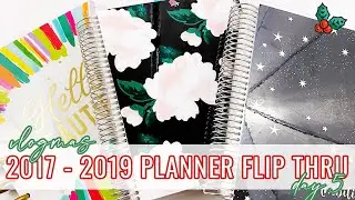 VLOGMAS DAY 5 🎄 2017, 2018, 2019 Planner Flip Thru!