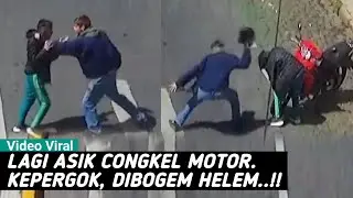 DIBOGEM DARI BELAKANG, SIPELAKU ASIK CONGKEL MOTOR CURIANNYA‼️ BEGINI NASIP PELAKU ‼️