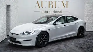 [2022] TESLA MODEL S PLAID - YOKE - PEARL WHITE/WHITE 1020 HP Walkaround by AURUM International [4K]