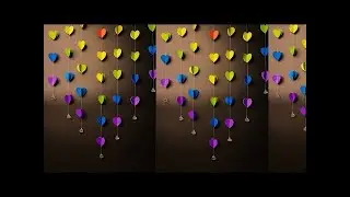 DIY wallpaper hanging| How to make easy love paper wall hanging | DIY wall decor