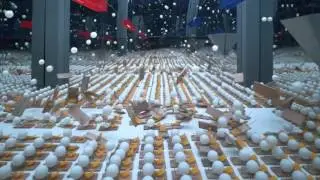 2014 мышеловок и 2015 мячей для пинг понга создают цепную реакцию