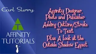 Affinity Software - Add Outline Stoke to Text - Plus Shadow Effect