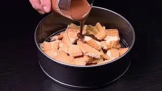 Mix cookies with melted chocolate! Quick Chocolate Treats in 5 Minutes!