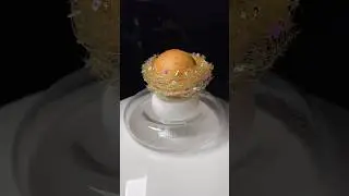 Compressed Choux Pastry Sphere with Spun Sugar ♥️🪐
