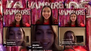Olivia Rodrigo vampire instagram live with Tate McRae